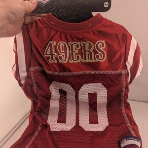 San Francisco 49ers Dog Football Jersey Medium "00" NFL Red NWT